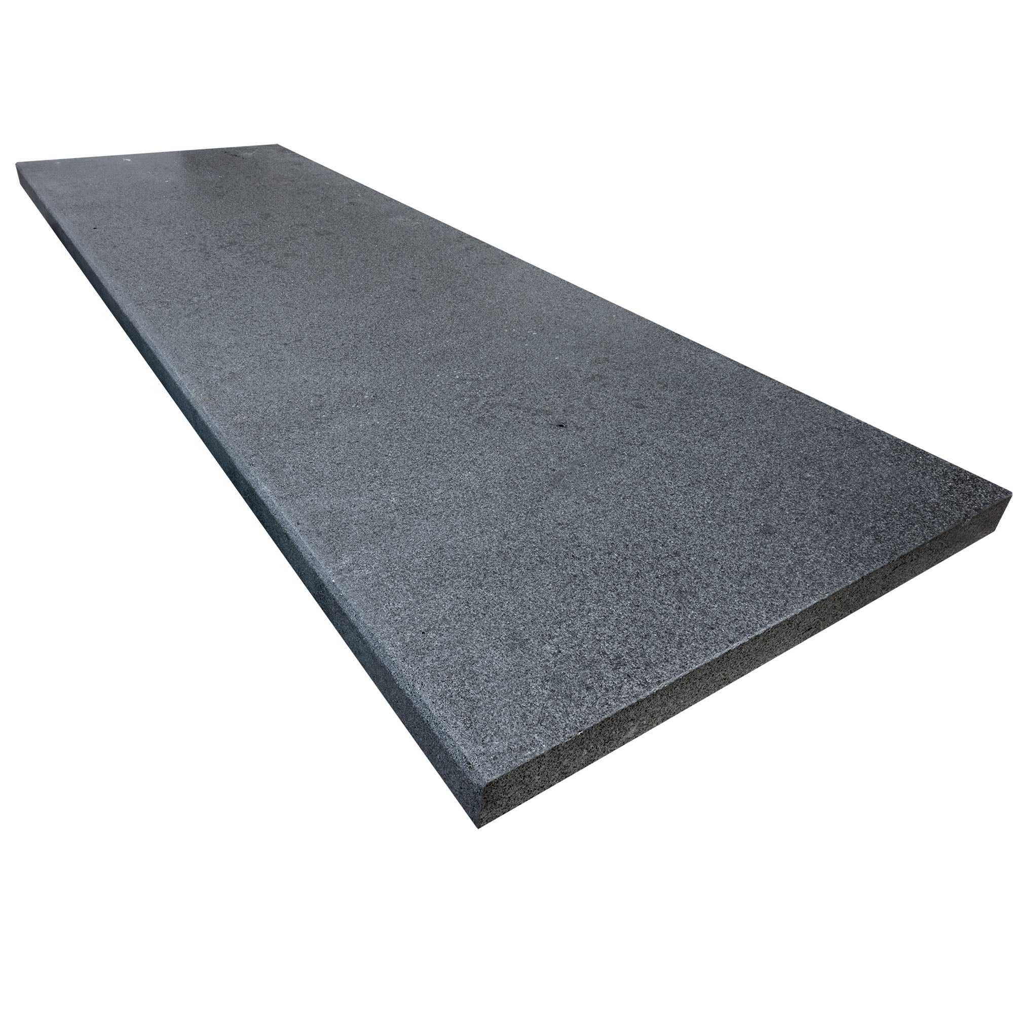 Black Basalt 24x72x2 2IN Eased Edge Tread | STONELUX